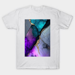Geometric Marble - Abstract Alcohol Ink Resin Art T-Shirt